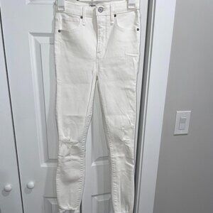 Abercrombie & Fitch Super Skinny Ankle High Rise Distressed Jeans